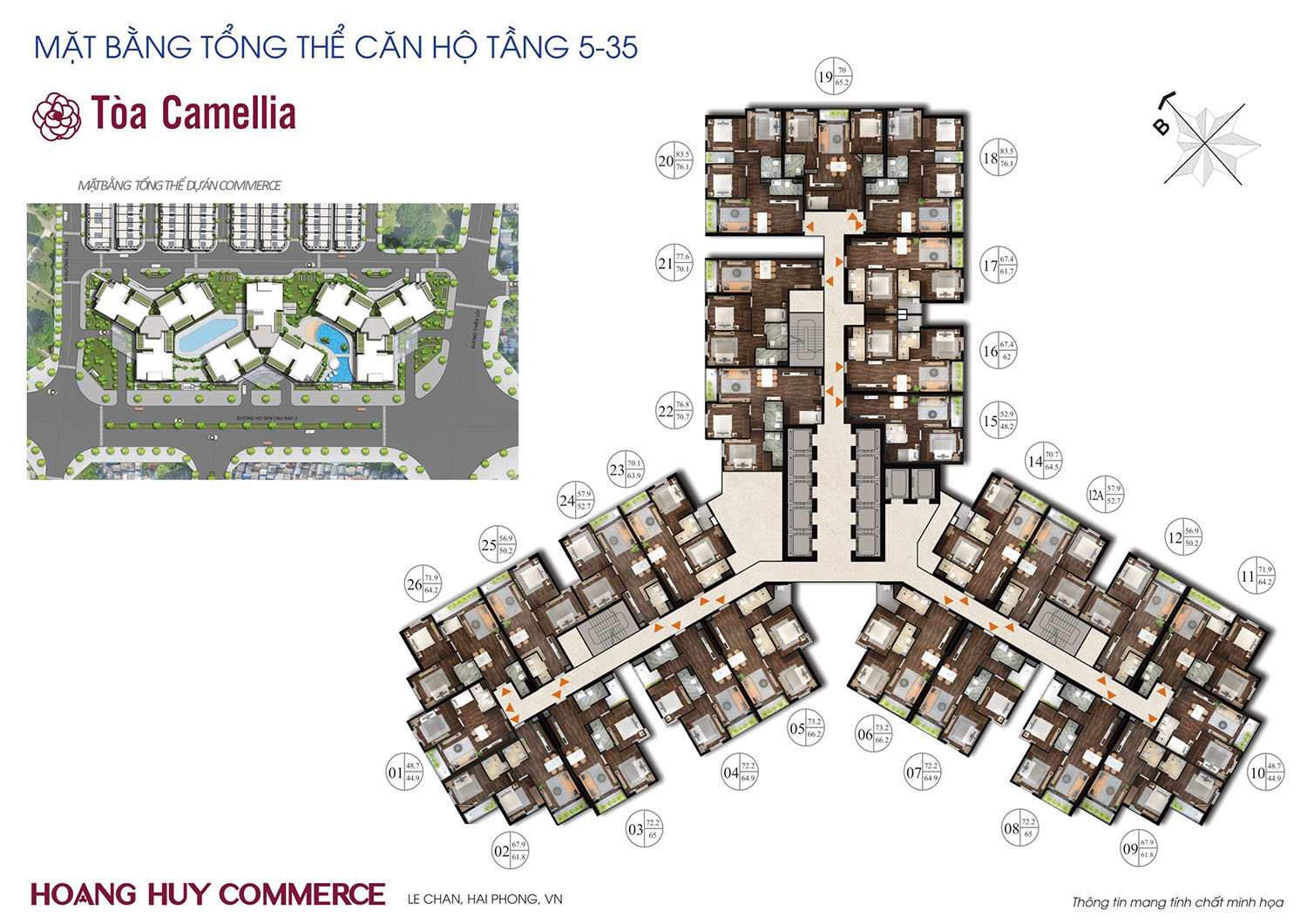 Thiết kế tòa Camellia Hoàng Huy Commerce